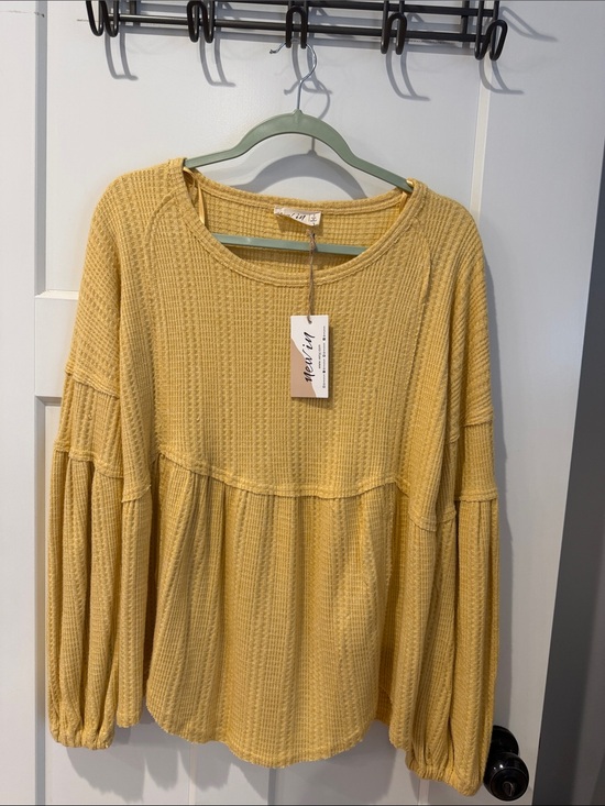 new in Dresses & Skirts - Women's Soft Butter Yellow Waffle Knit Peasant Dress